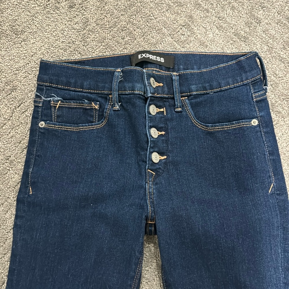 Express dark denim legging mid-rise